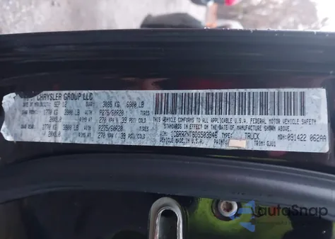 2013 Ram 1500 Laramie из США, поврежденный, VIN 1C6RR7NT6DS503946